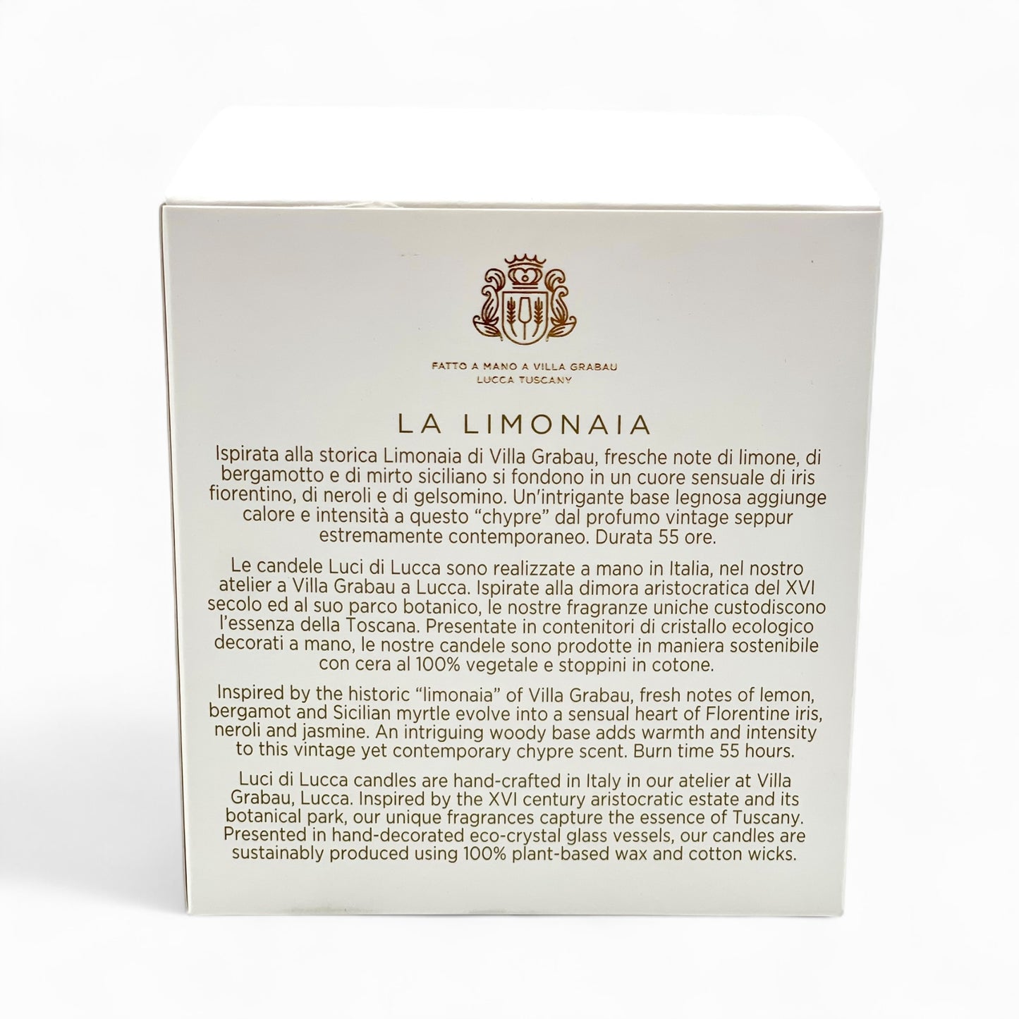 Luci di Lucca - Luxury Italian scented candle - LA LIMONAIA
