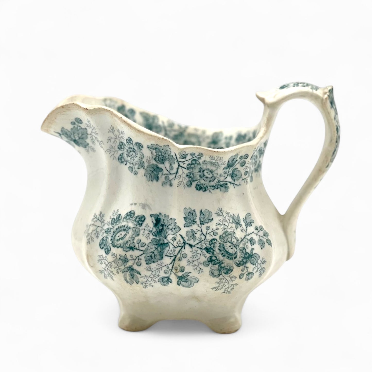 Antique blue and white creamer