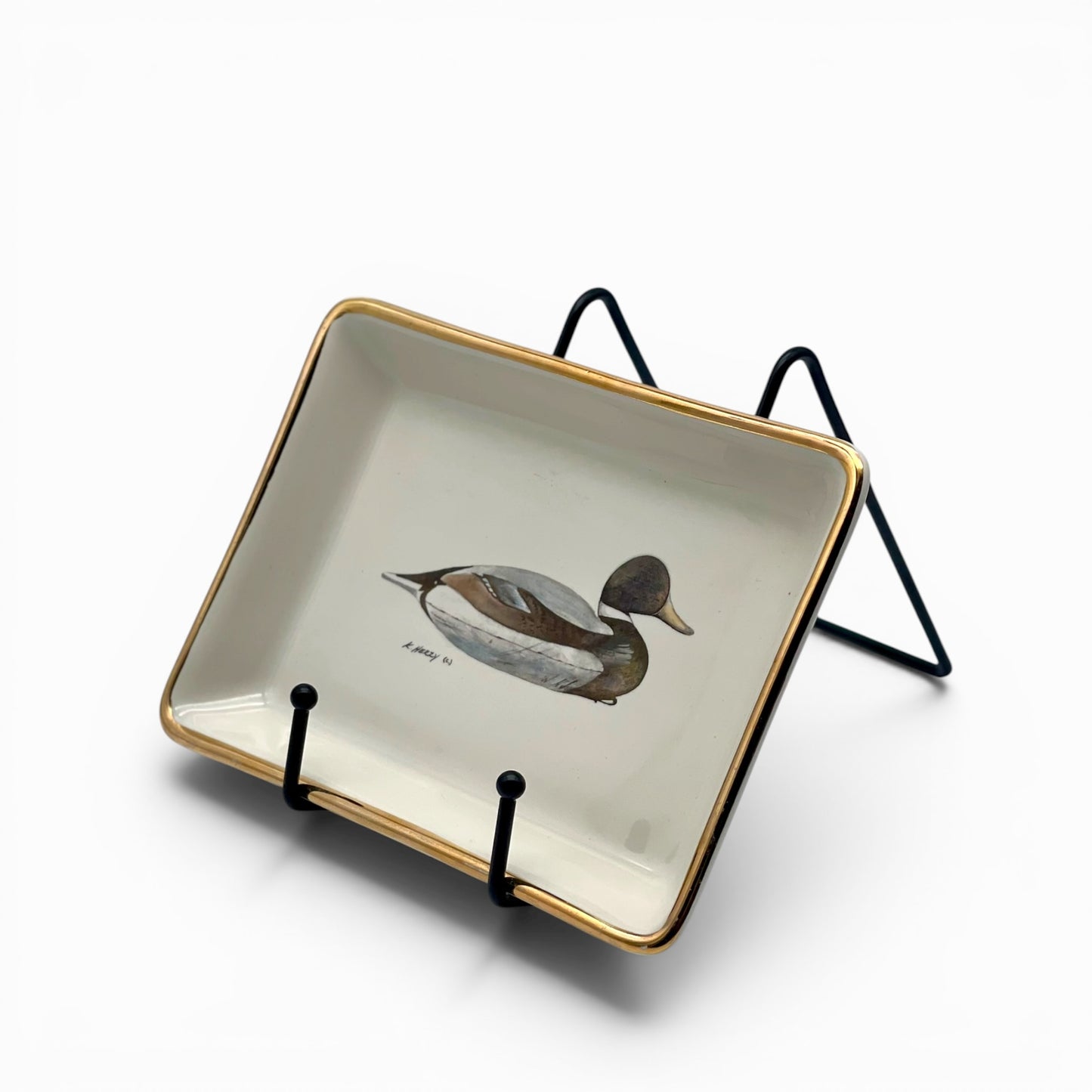 Hand-painted decorative dish