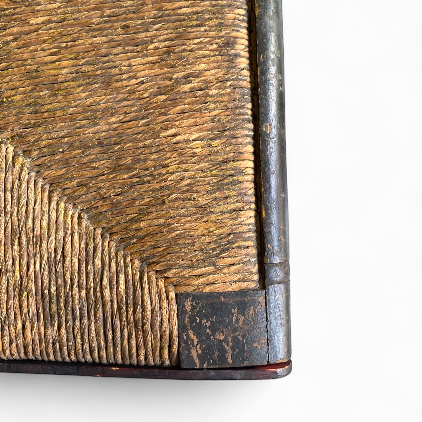 Antique Hitchcock style chair with rush seat