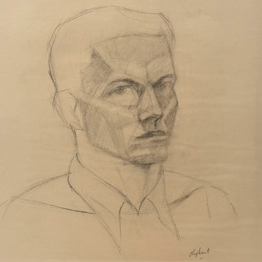 French pencil portrait sketch