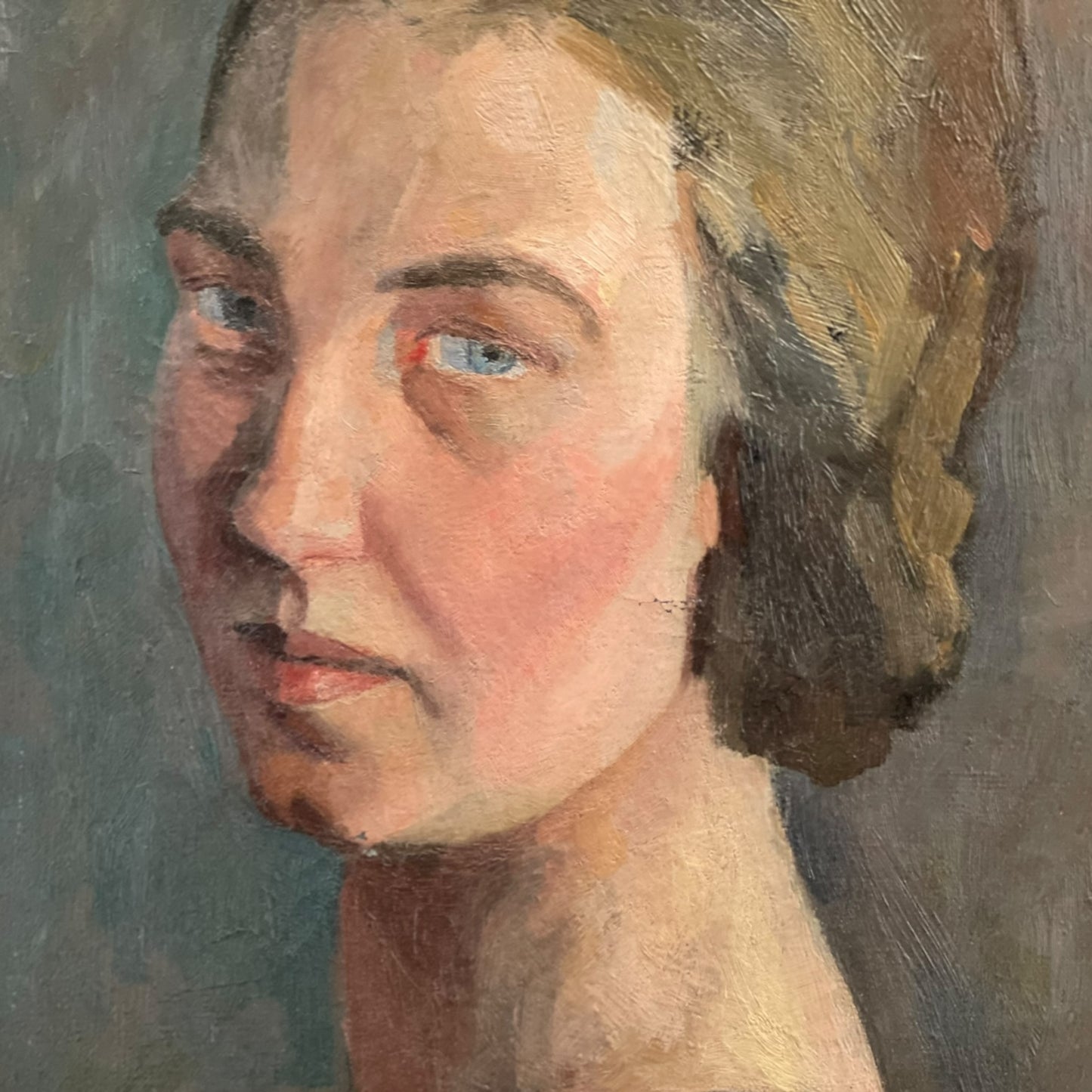 French oil on canvas portrait by PIERRE VILLAIN - 1928