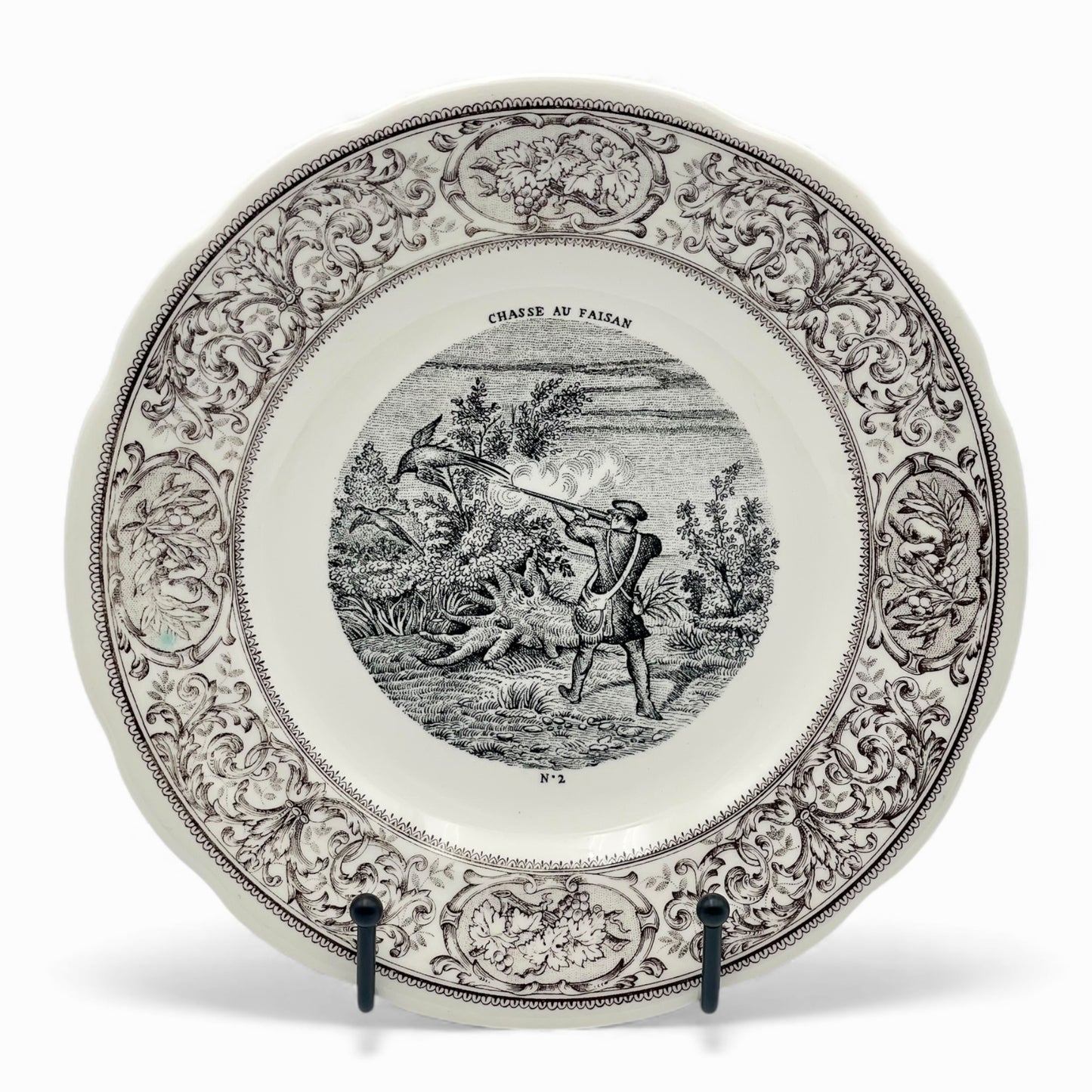 Set of six salad/dessert plates - Gien (France)