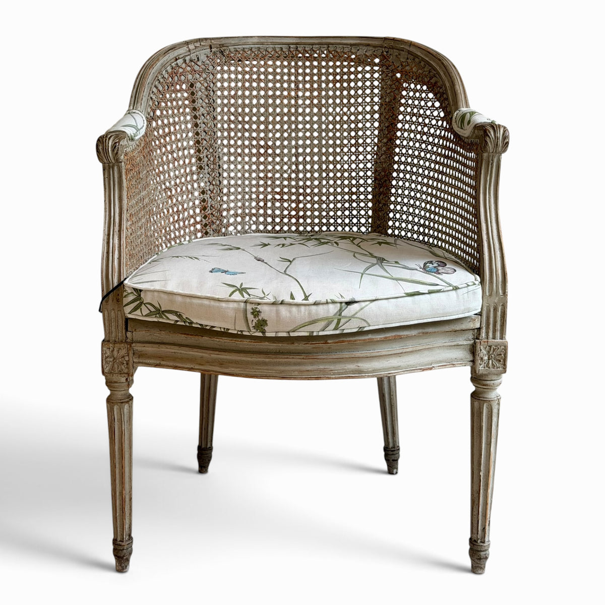 French Louis XVI (Directoire style) caned armchair