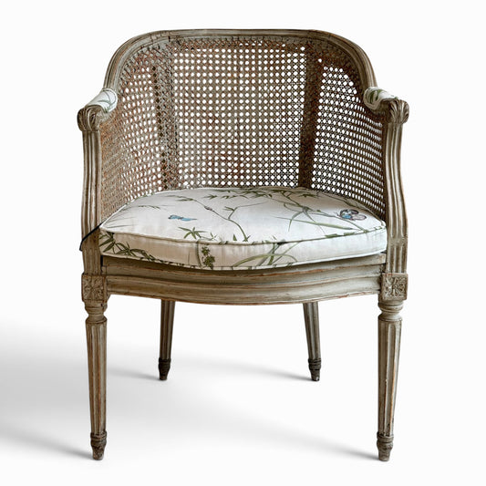 French Louis XVI (Directoire style) caned armchair