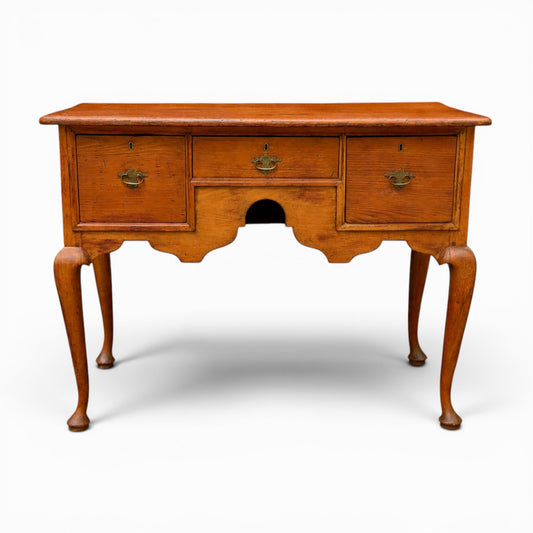 Antique Queen Anne walnut wood Lowboy
