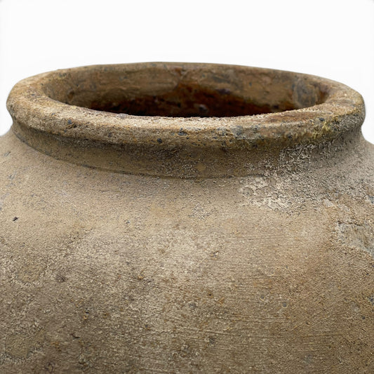 Tall handmade amphora