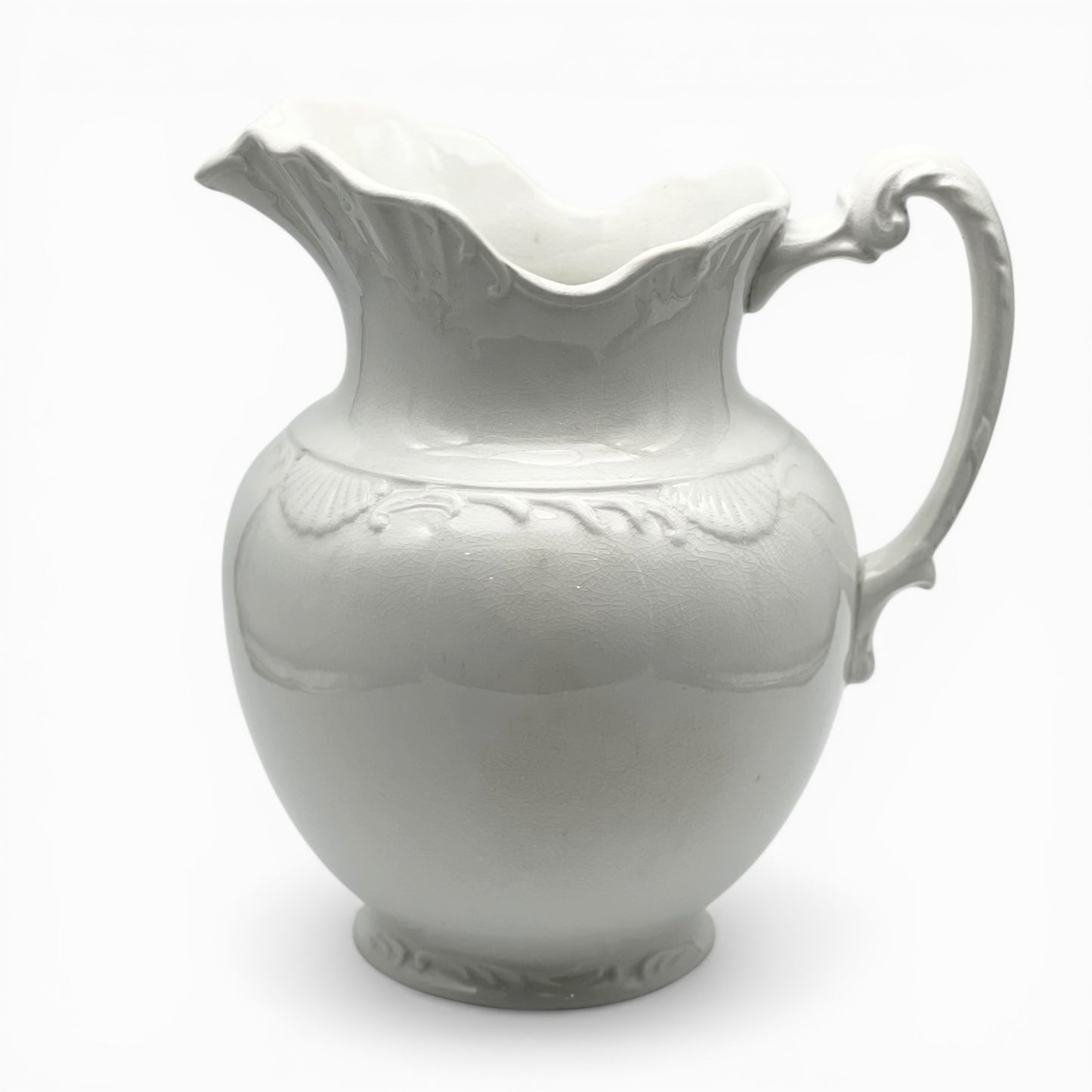 Vintage white ironstone pitcher