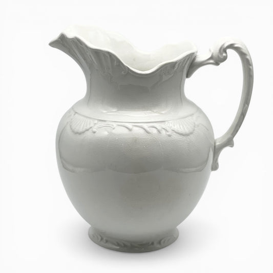 Vintage white ironstone pitcher