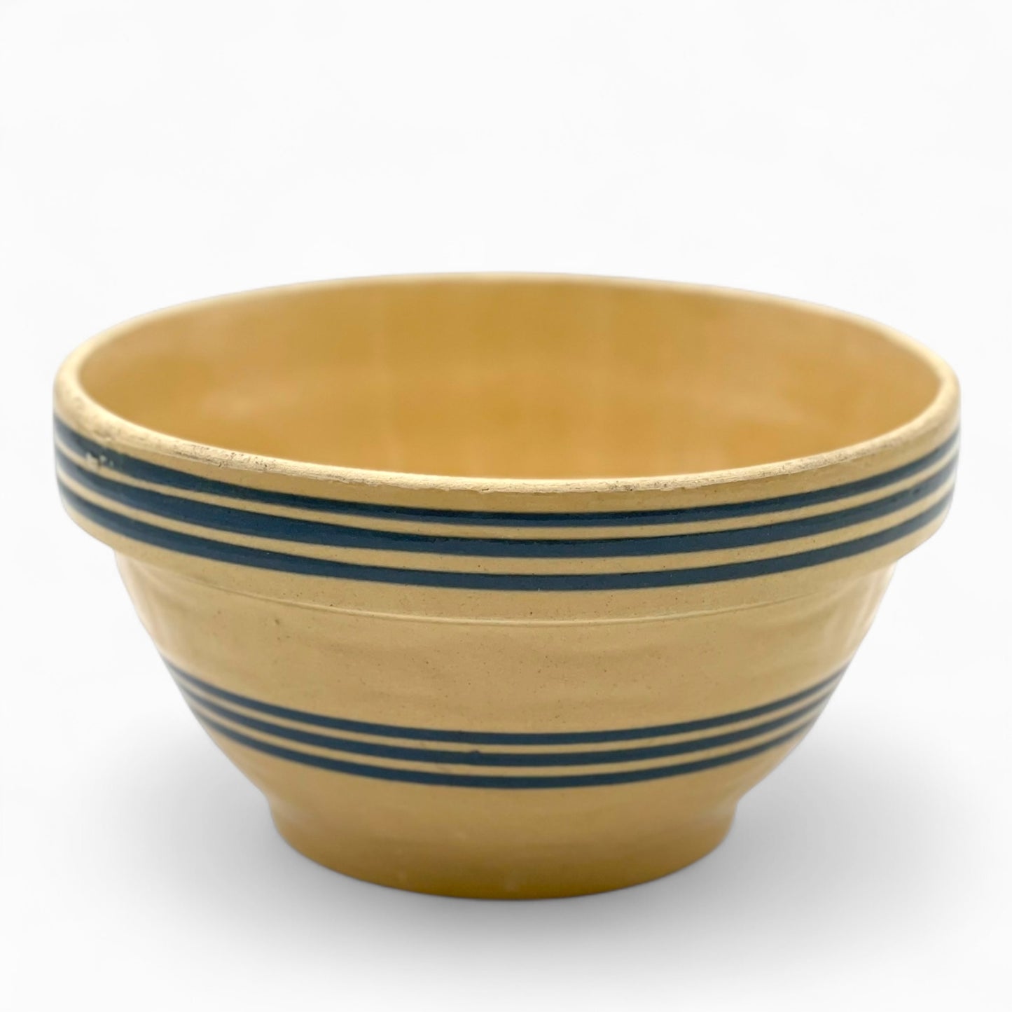 Vintage blue stripes mixing bowl