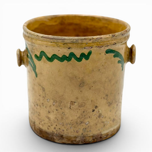 Antique French ceramic preserving pot