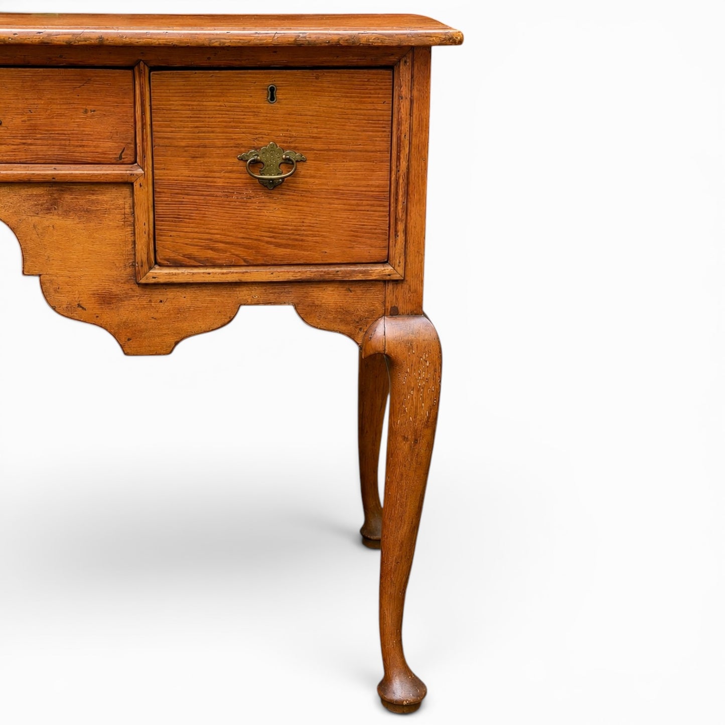 Antique Queen Anne walnut wood Lowboy