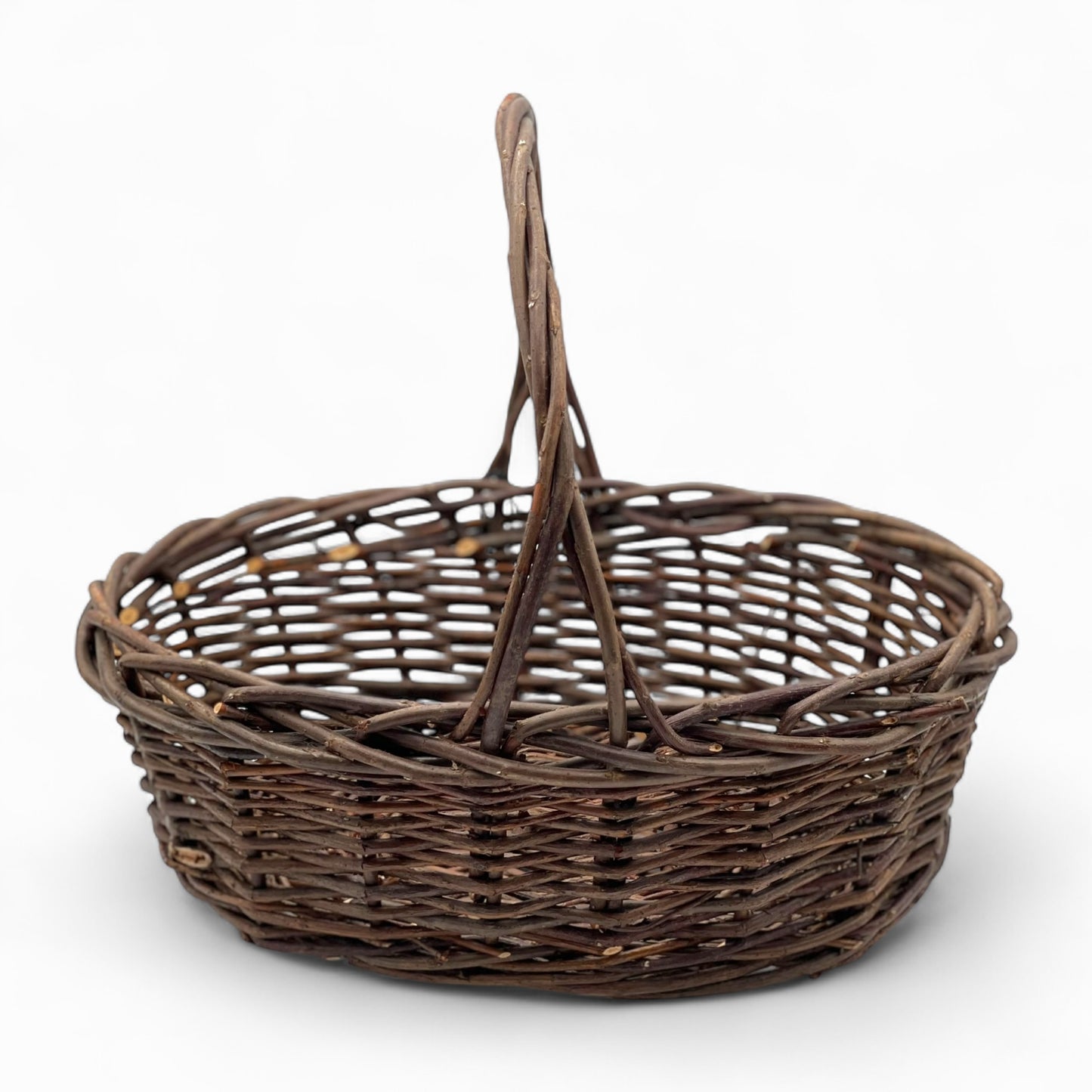 Vintage handmade wicker basket