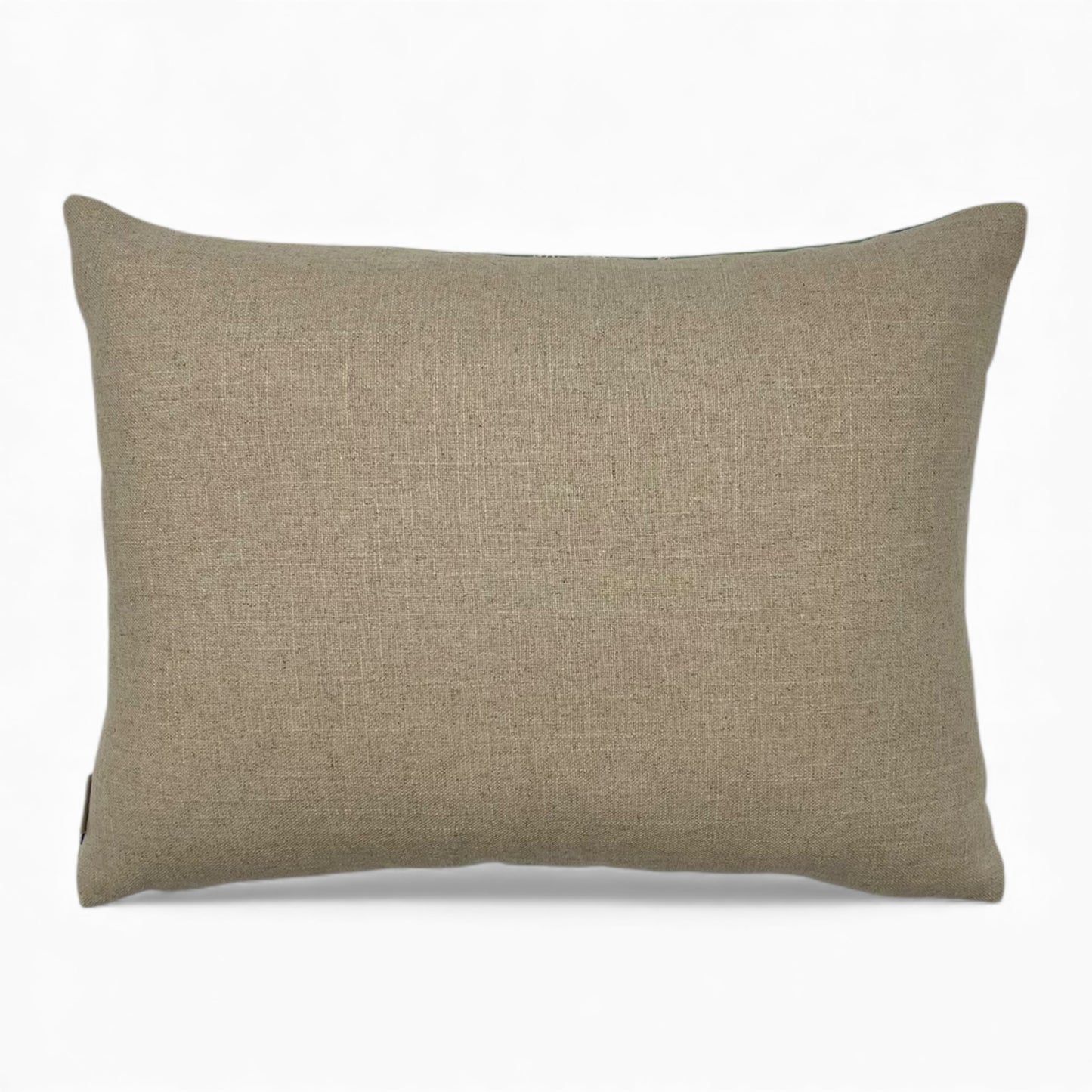 Pillow made with vintage Italian blue Virgin Wool and linen