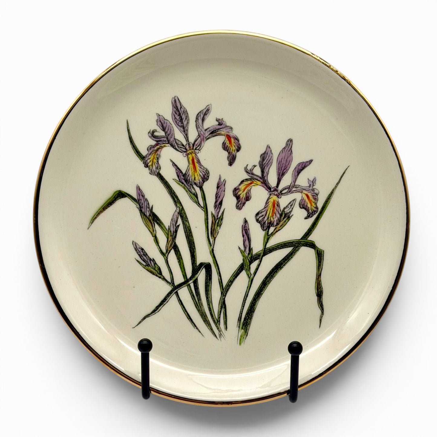 Vintage Delano Studios hand painted floral plates