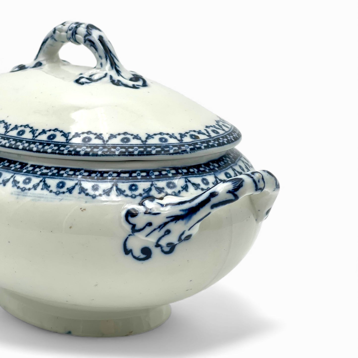 Antique “Flow blue” tureen