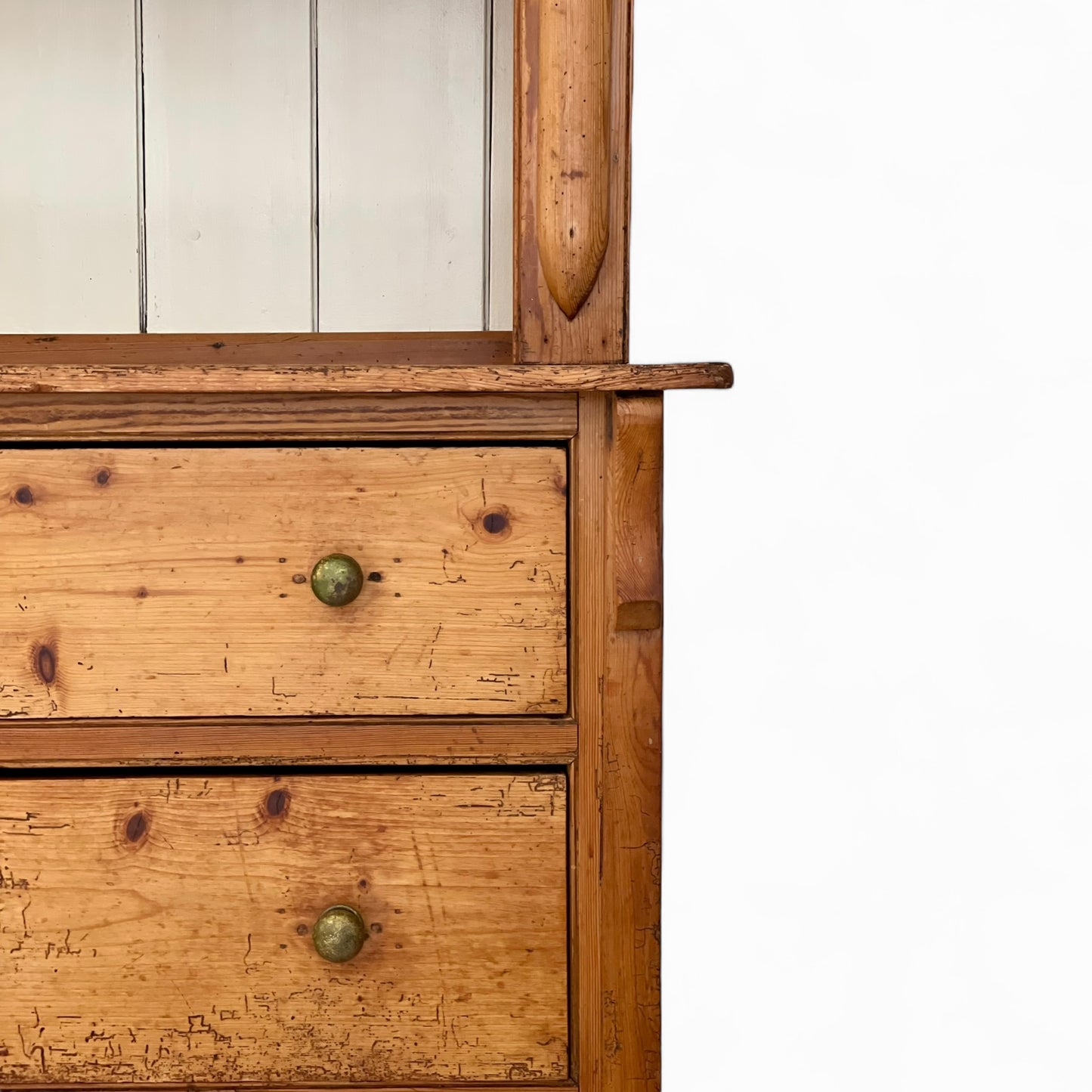 Antique English pine hutch