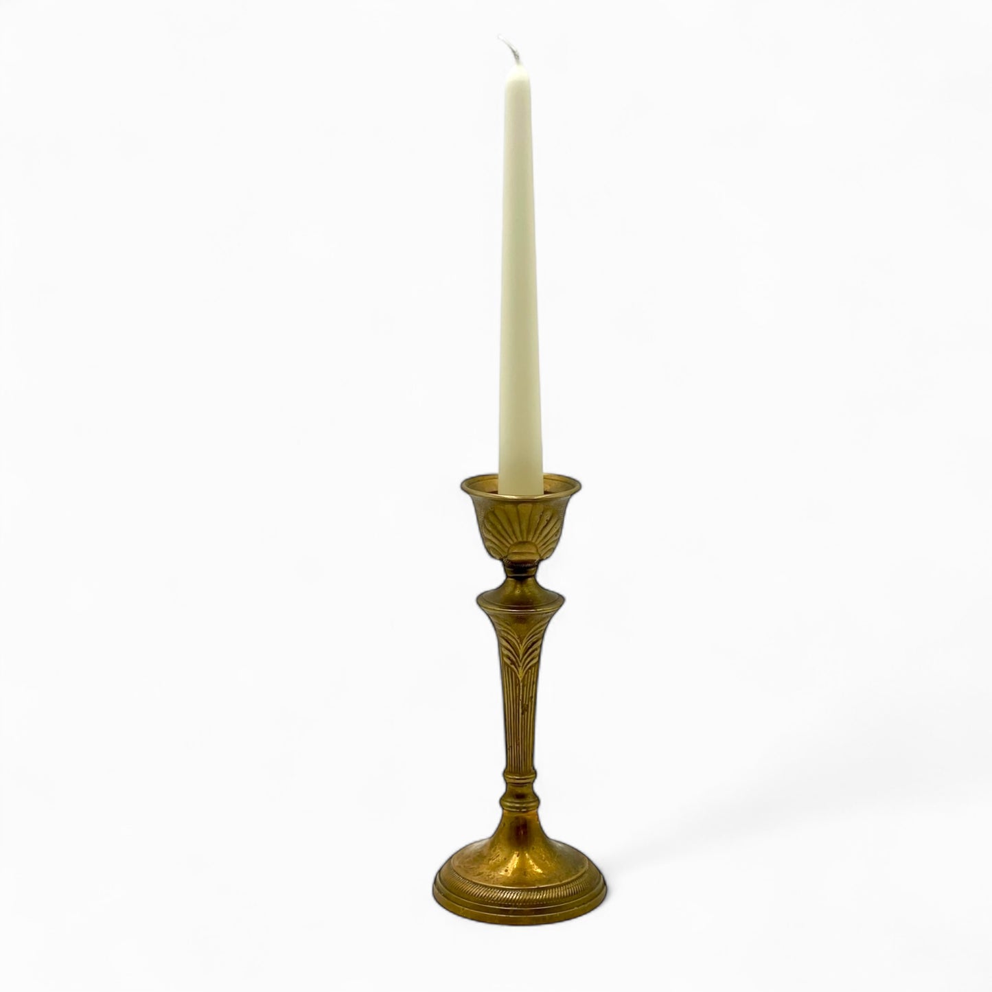 Art Nouveau brass candlestick