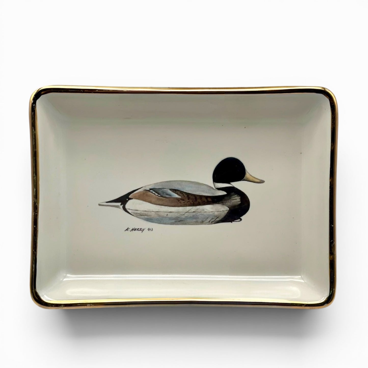 Hand-painted decorative dish