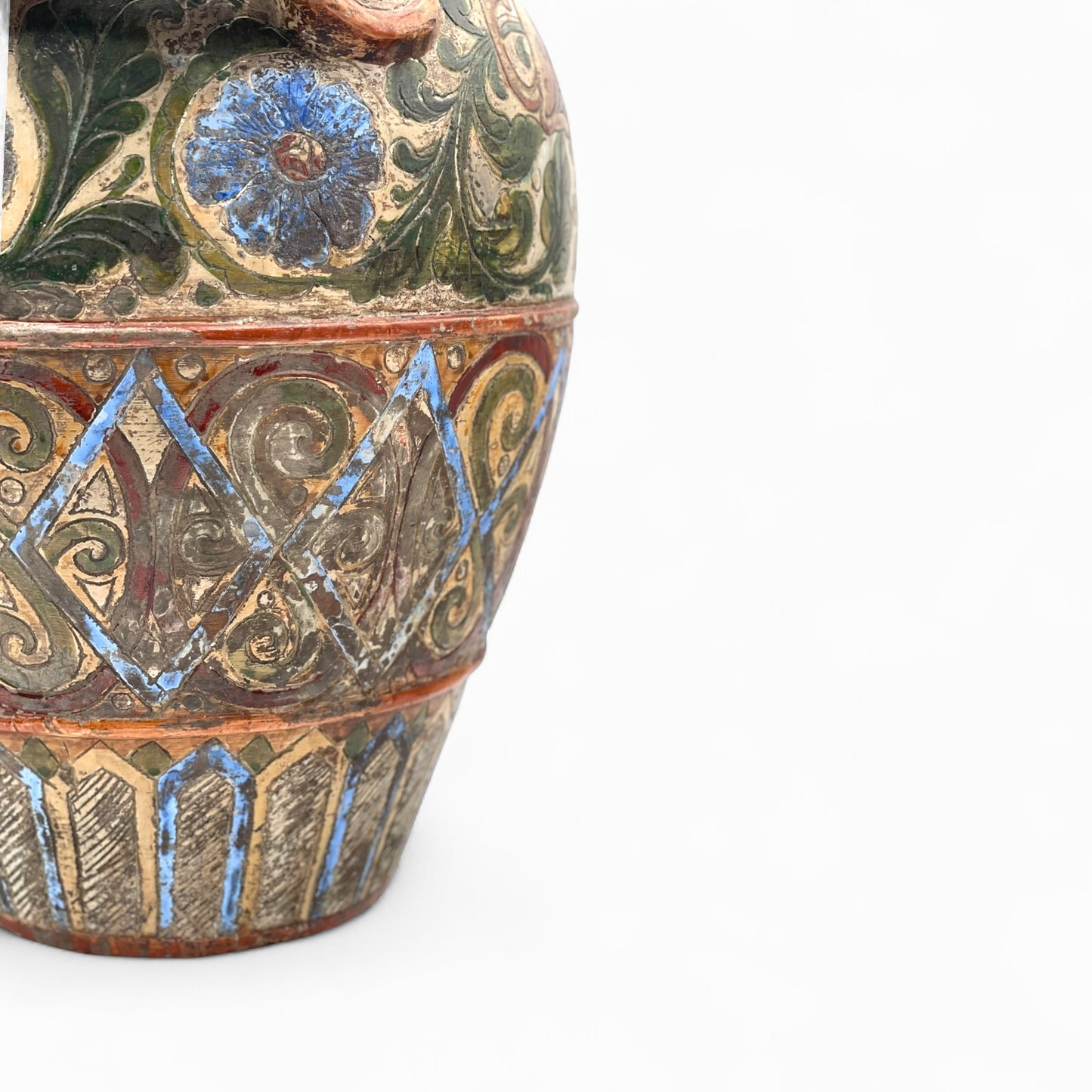 Large Sicilian Majolica terracotta vase