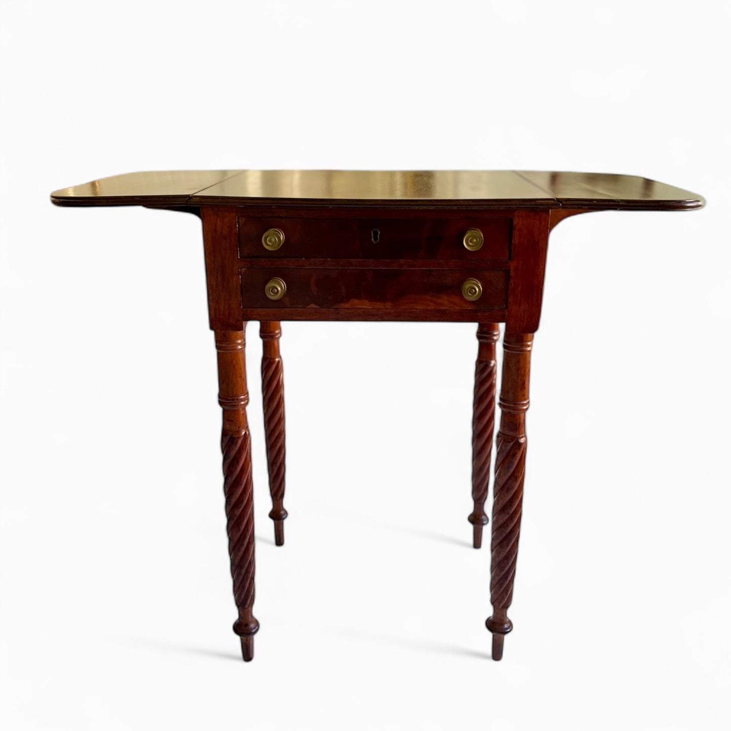 Antique Sheraton style Pembroke table with Barley twisted legs