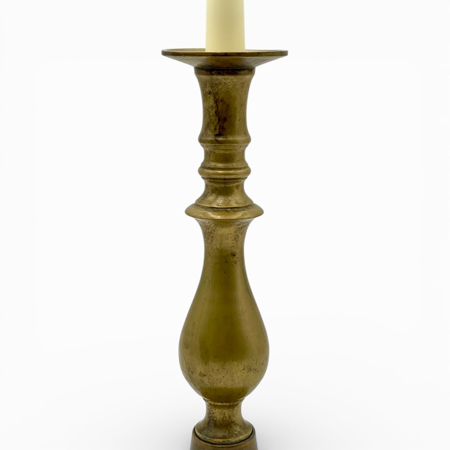 Vintage Art Deco brass candlestick