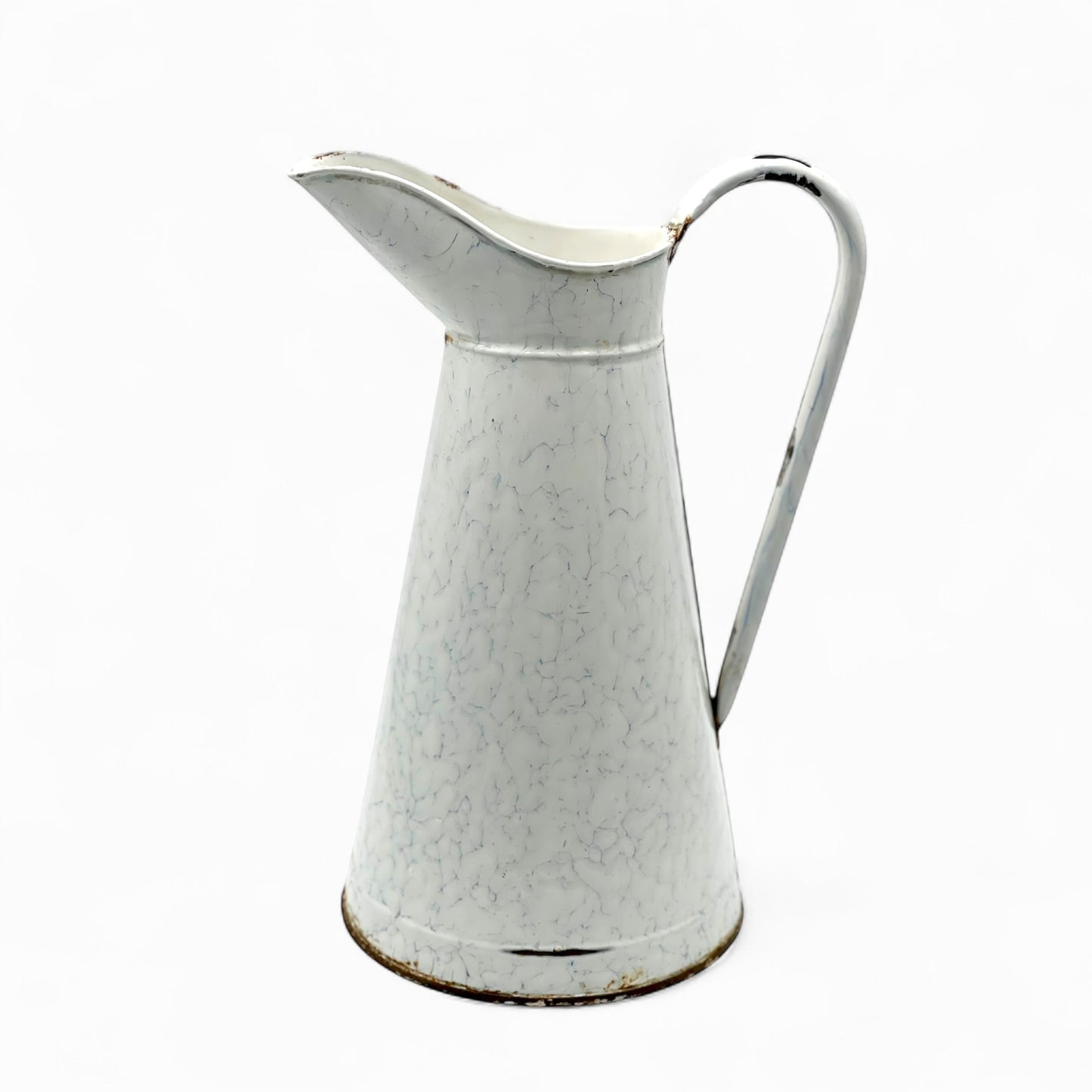 Vintage large French enamel pitcher