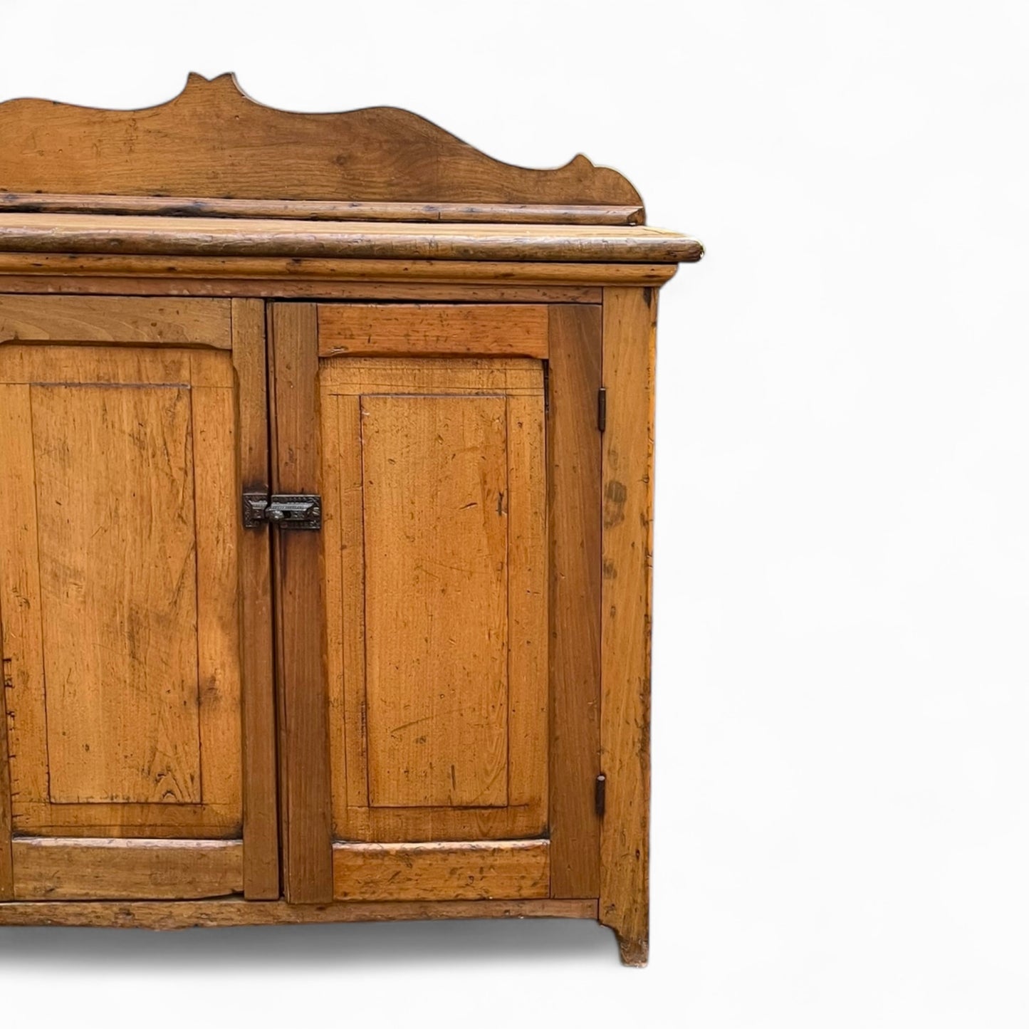 Antique primitive wooden small sideboard