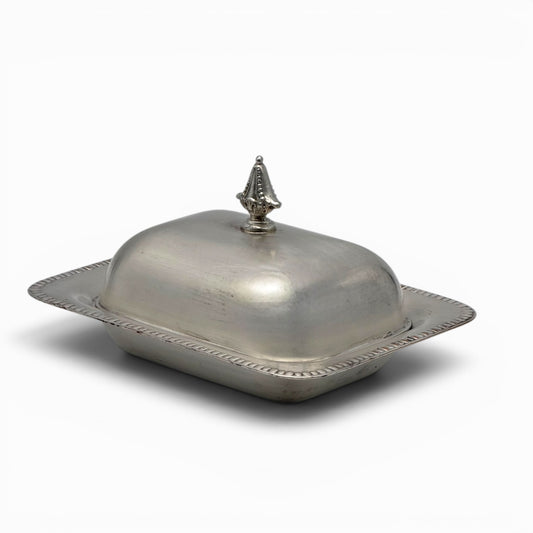 Vintage silver-plated butter dish