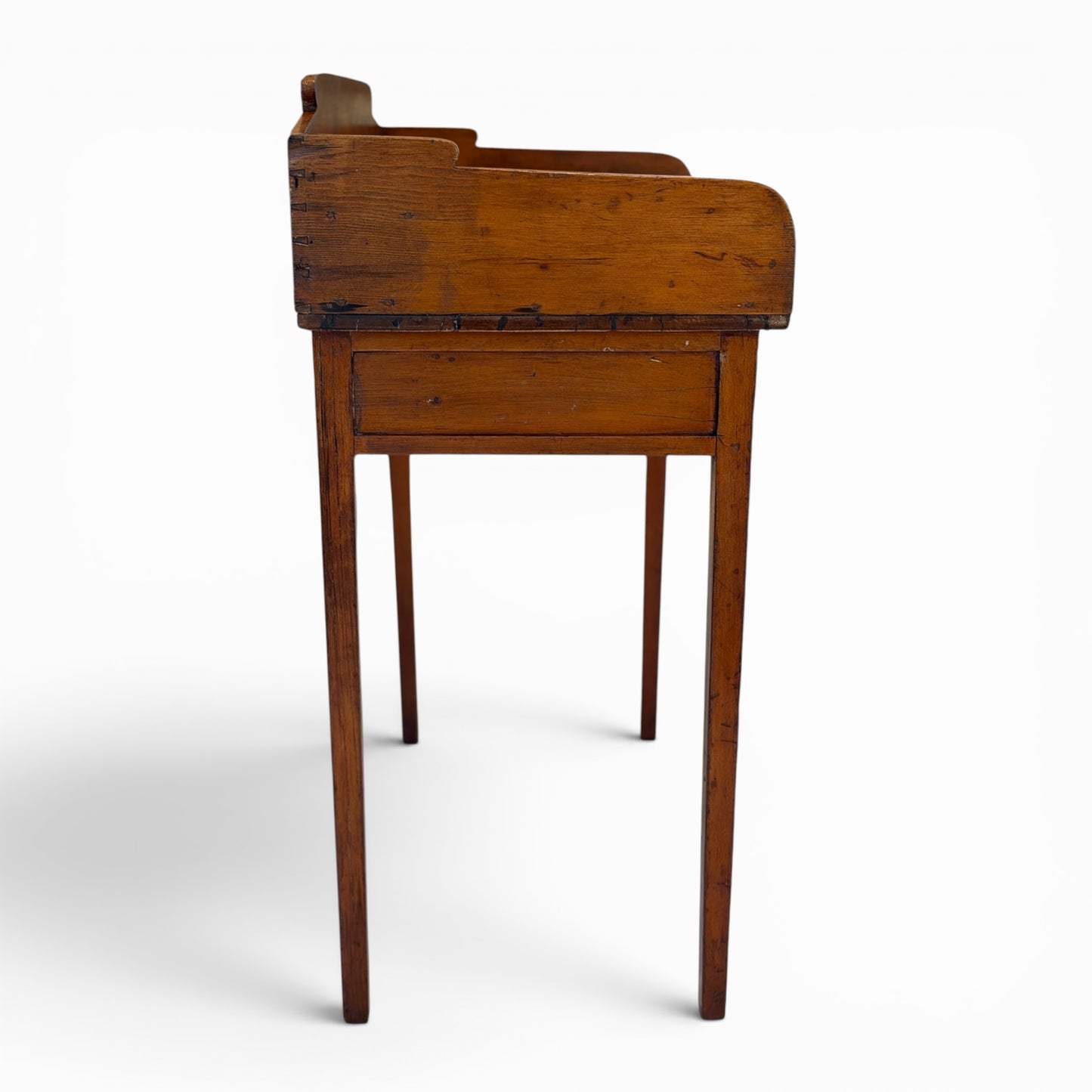 Antique English writing desk with gallery