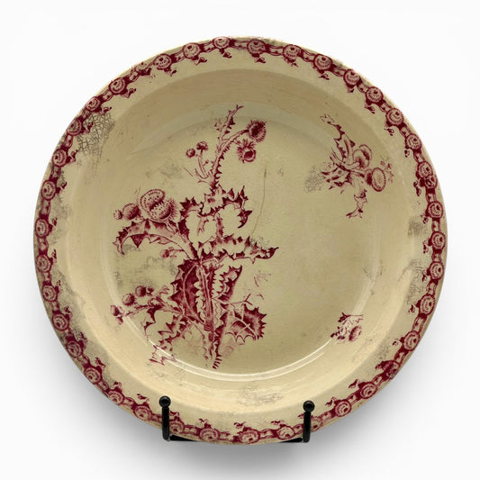 Antique Gien transferware ironstone serving dish