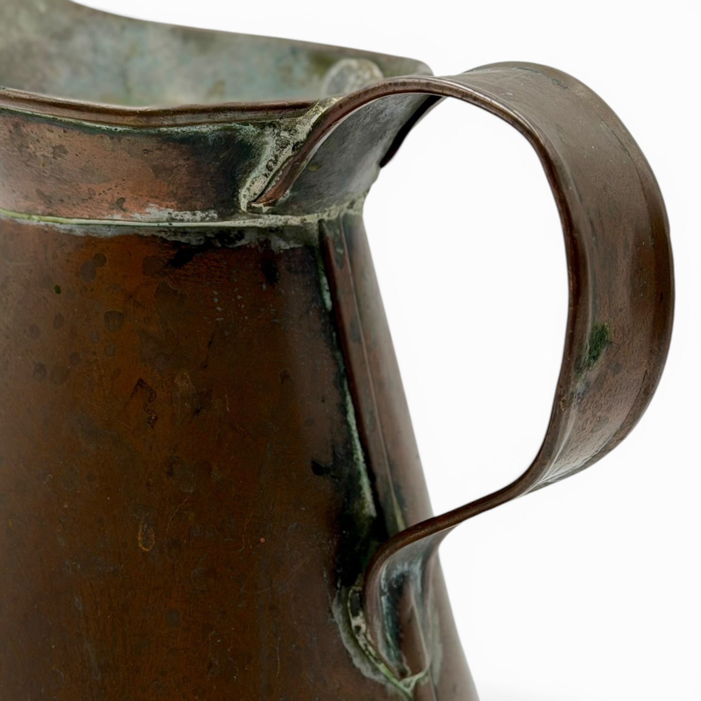 Antique copper half-gall on haystack pitcher
