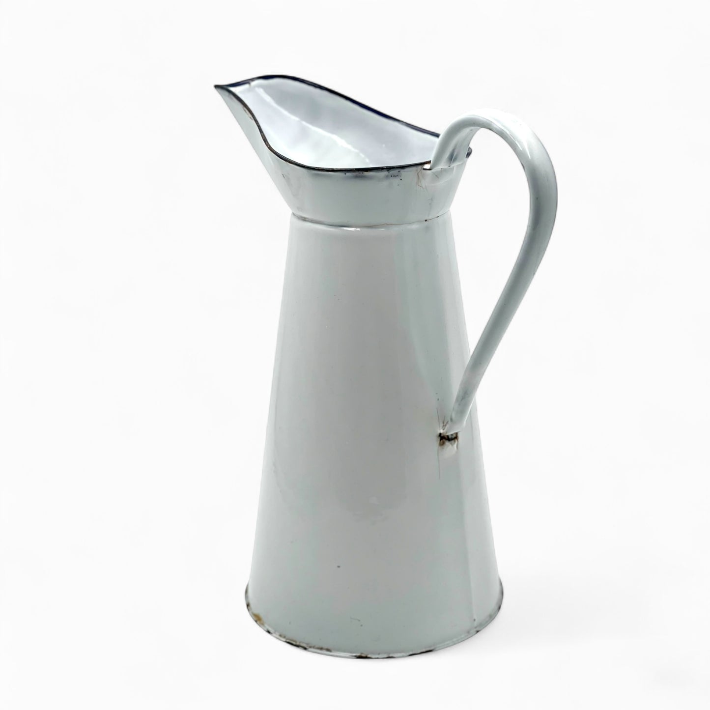 Vintage large French enamel pitcher