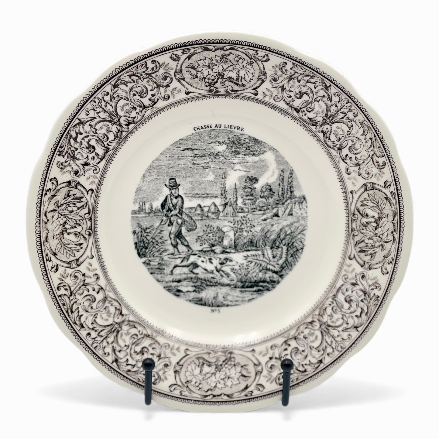 Set of six salad/dessert plates - Gien (France)