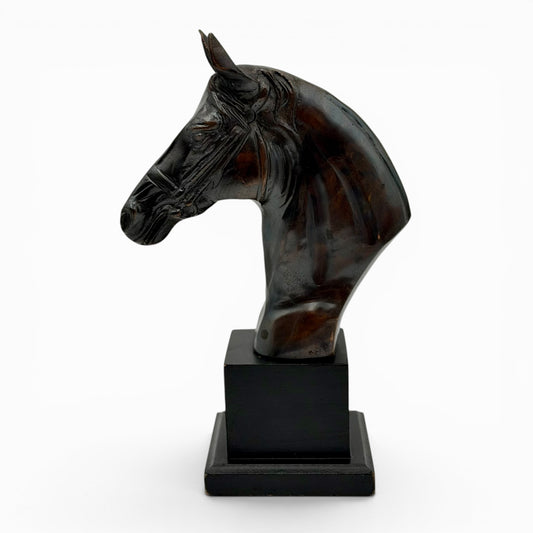 Vintage bronze horse sculpture