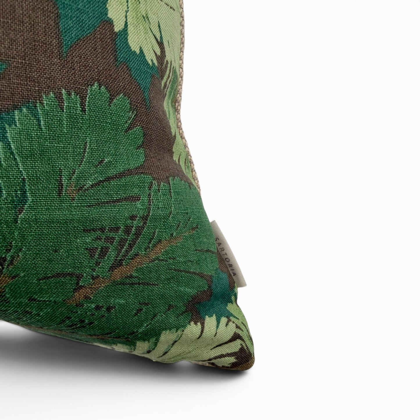 Pillow made with Schumacher “Covey Hedge” fabric