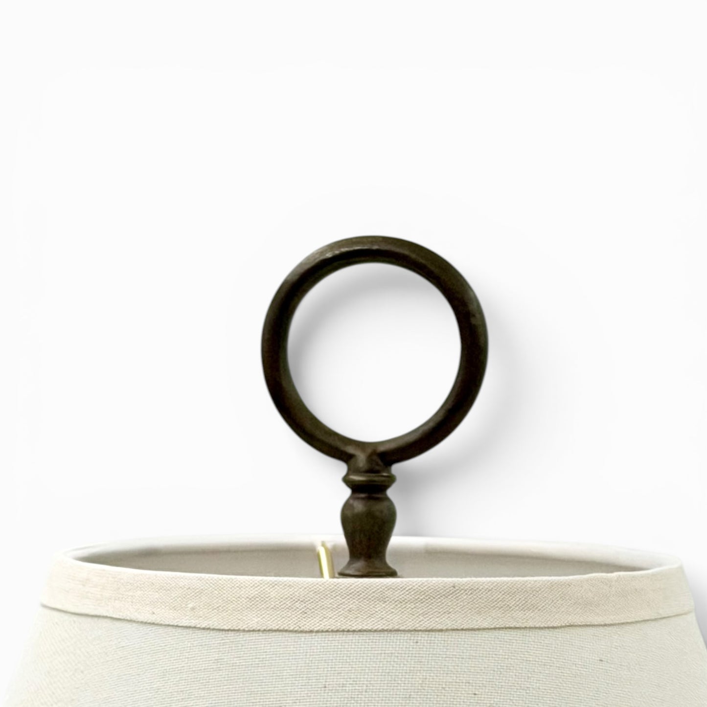 Antique French brass bouillote lamp