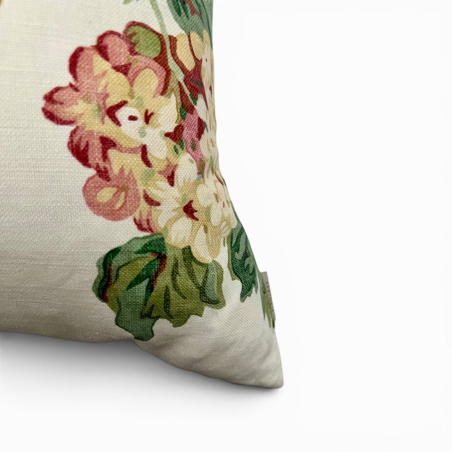 Pillow made with Anna French linen "Sussex Hydrangea"