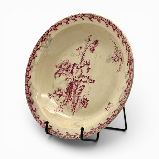 Antique Gien transferware ironstone serving dish