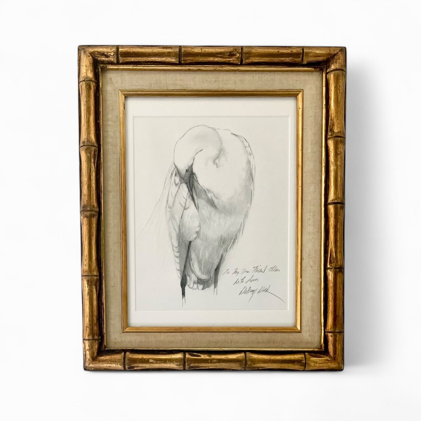Delaney Wyck drawing of a Snowy Egret