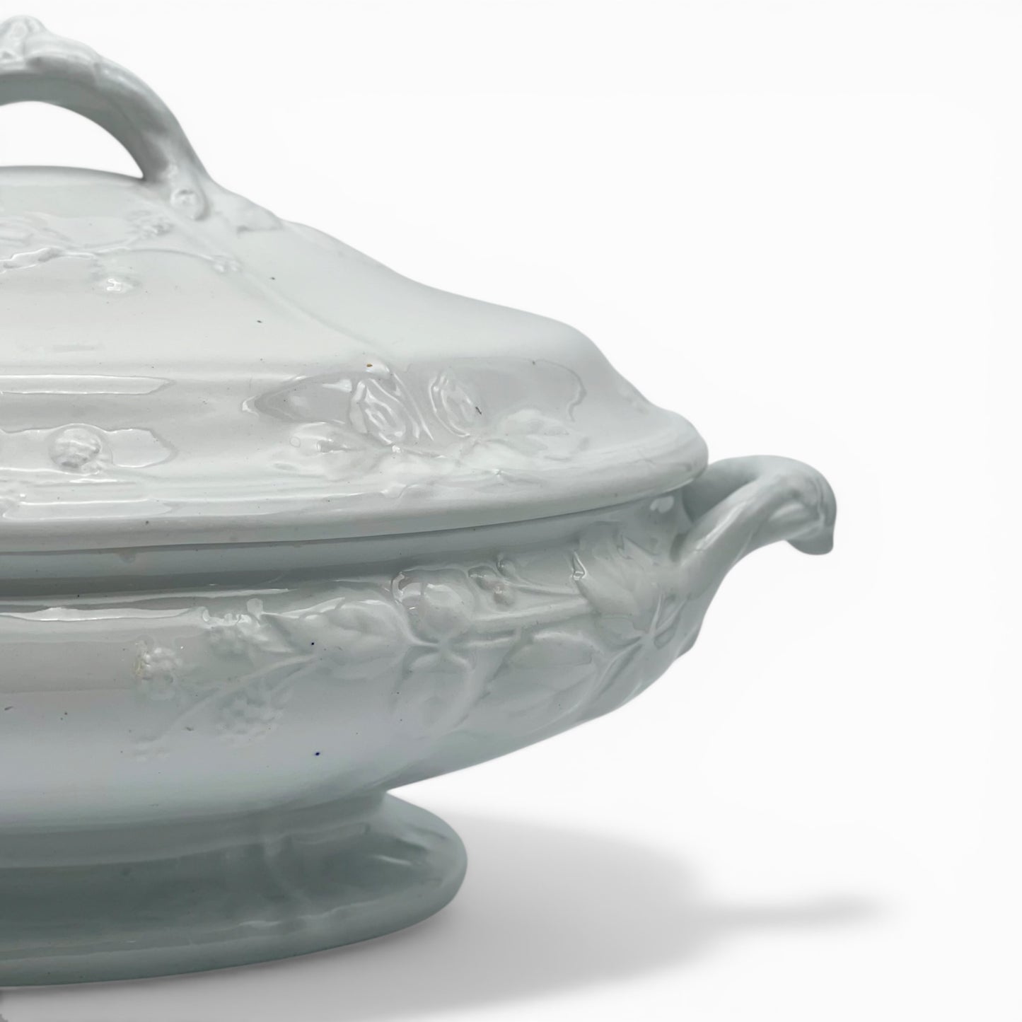Antique white ironstone tureen