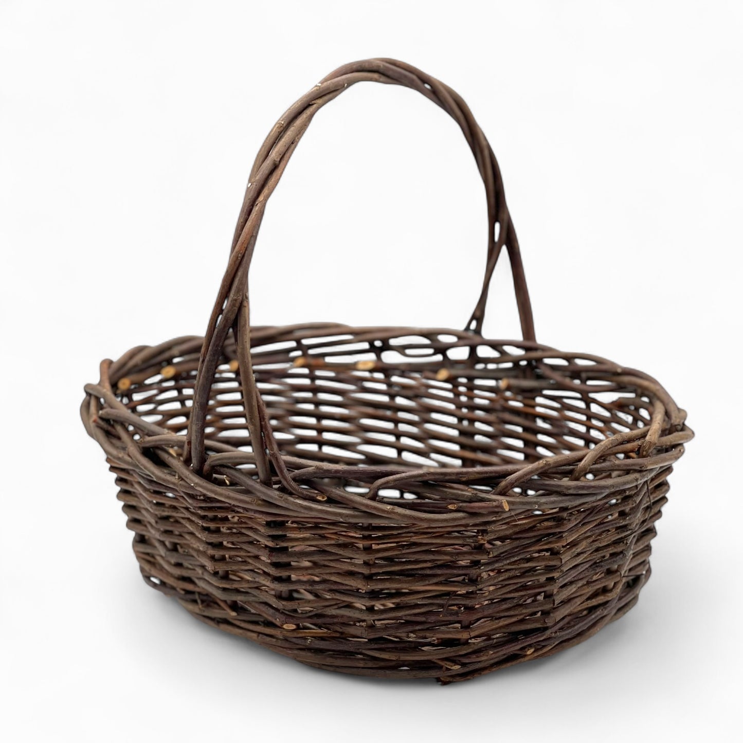 Vintage handmade wicker basket