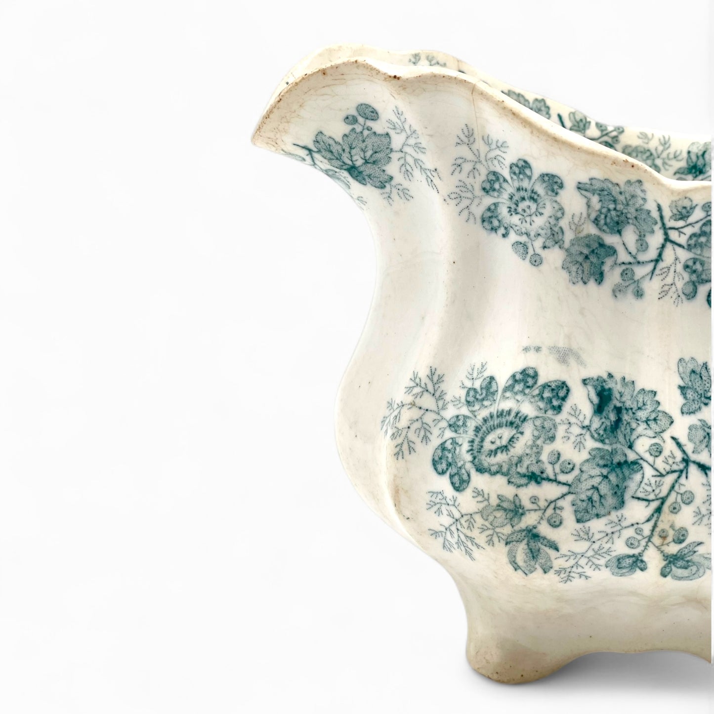 Antique blue and white creamer