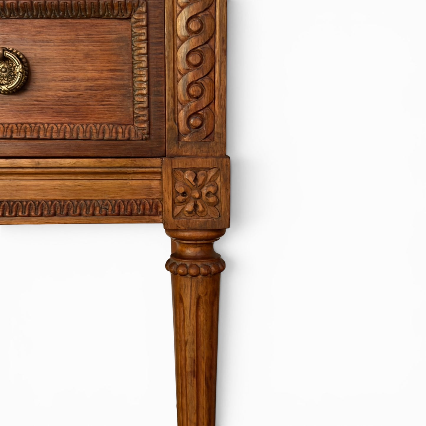 Vintage Louis XVI style marble top side table