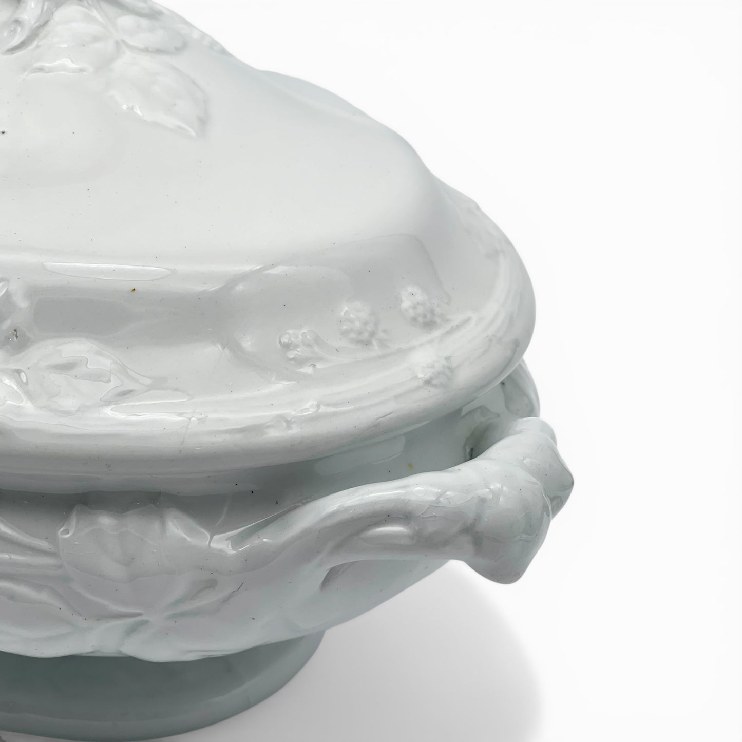 Antique white ironstone tureen