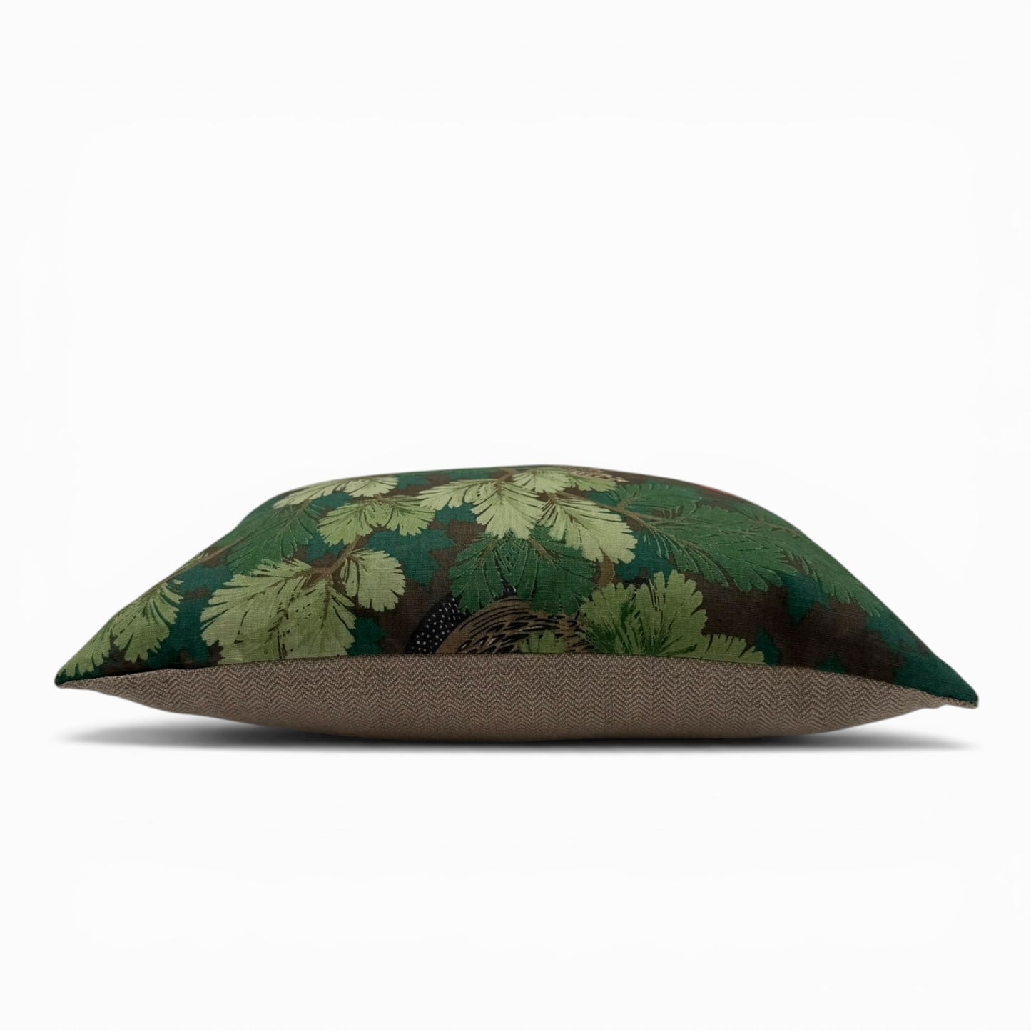 Pillow made with Schumacher “Covey Hedge” fabric
