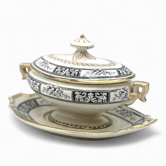 Vintage transferware tureen