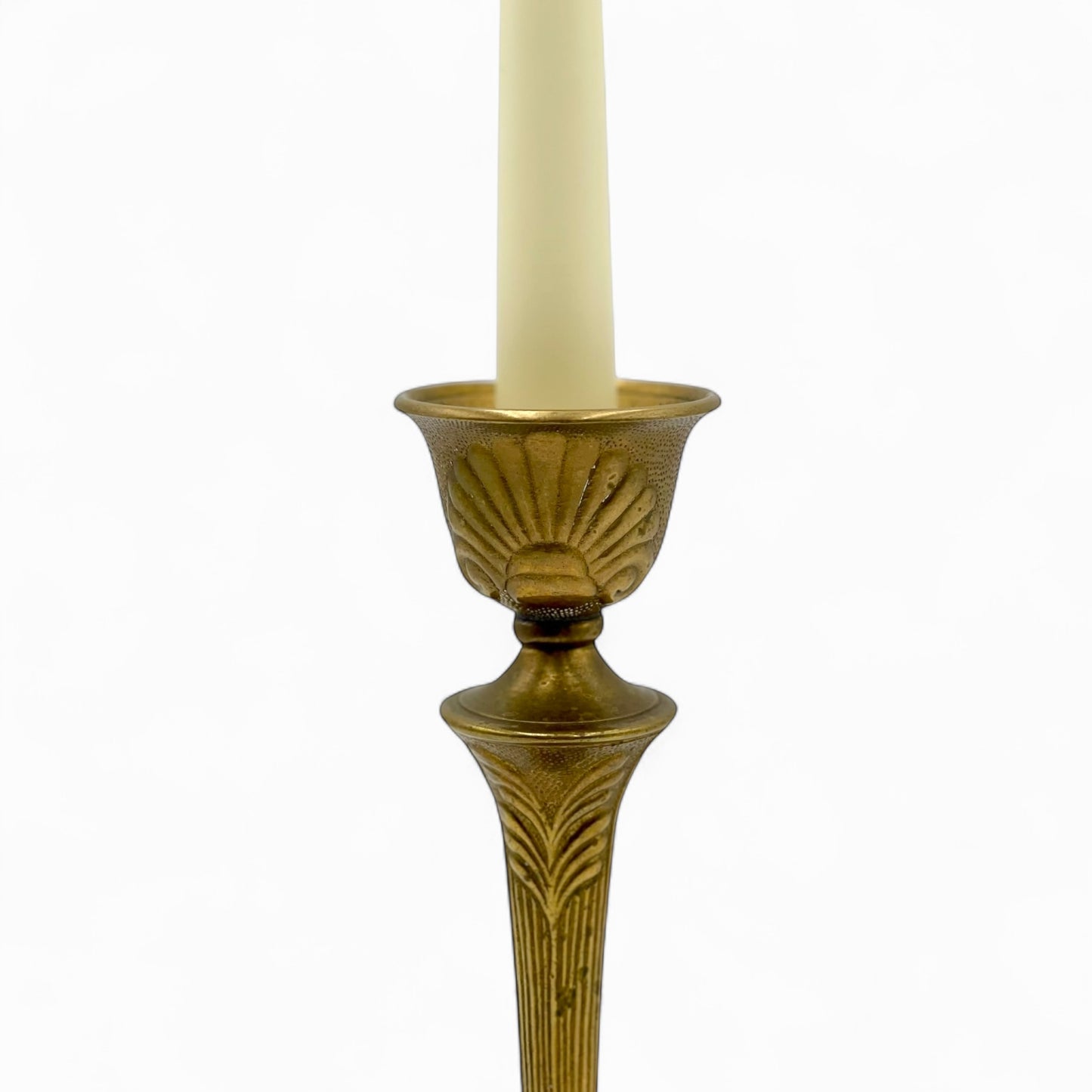 Art Nouveau brass candlestick