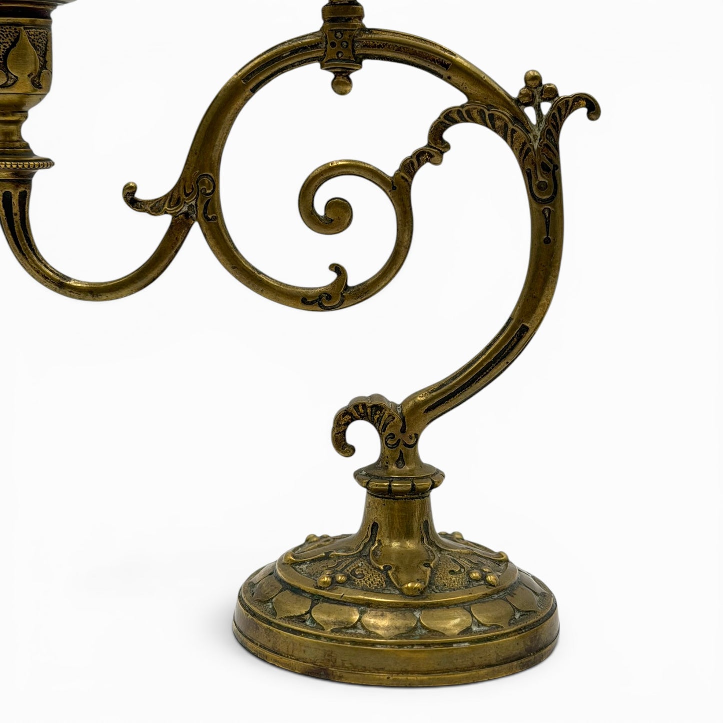 Rare pair of antique bronze Napoleon III candlesticks