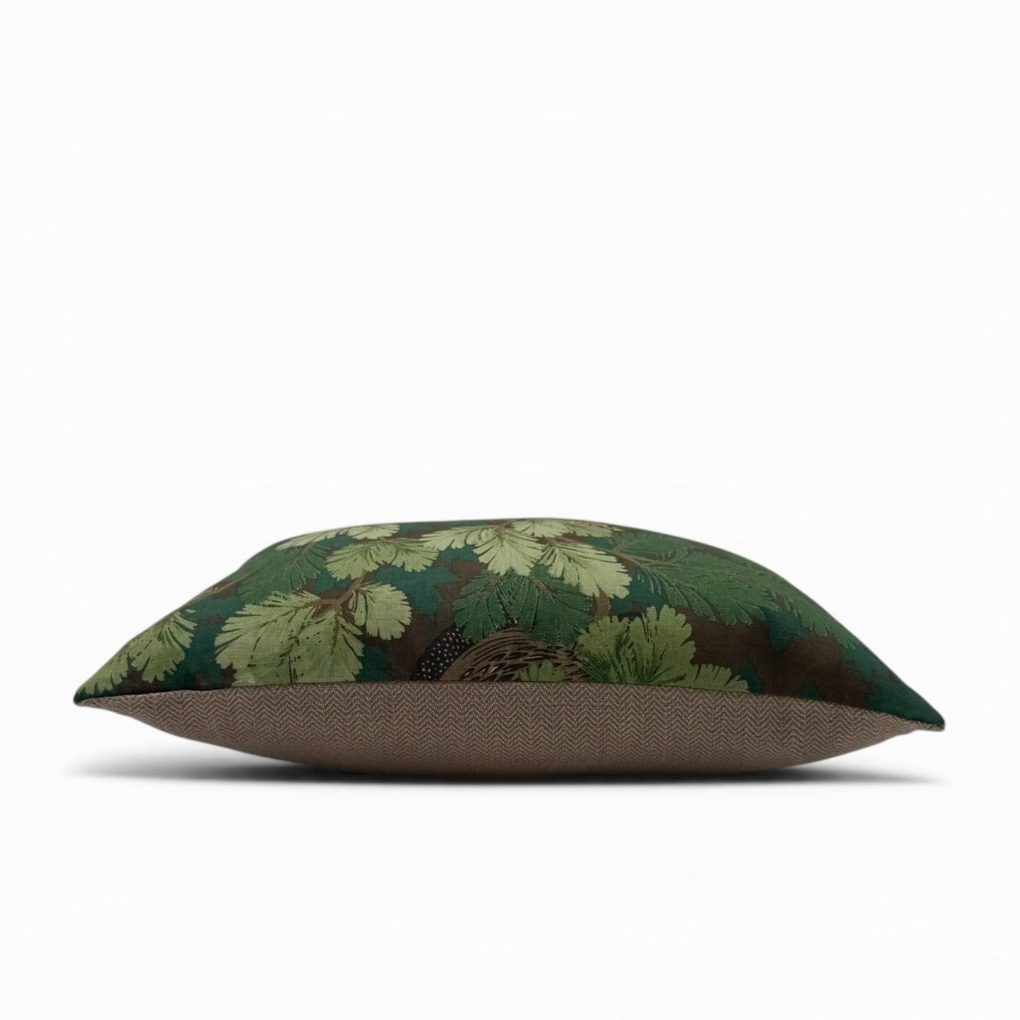 Pillow made with Schumacher “Covey Hedge” fabric